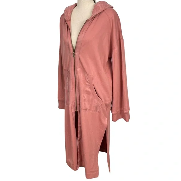 Young Fabulous Broke Longline Zip Front Hooded Sweatshirt Size